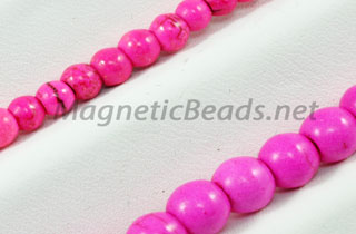 Semi-Precious Bead Pink Turquoise Round (PI)